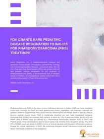 FDA grants rare pediatric disease designation to IMX-110 for Rhabdomyosarcoma (RMS) treatment