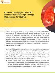 Cullinan Oncology’s CLN-081 Receives Breakthrough Therapy Designation for NSCLC