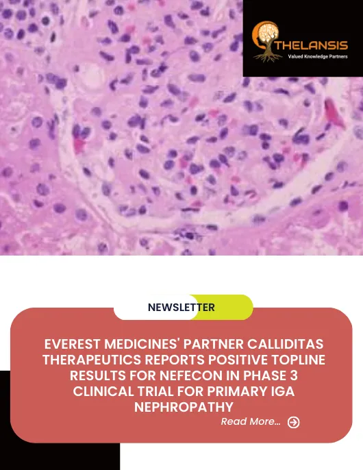 Everest Medicines' Partner Calliditas Therapeutics Reports Positive Topline Results for Nefecon in Phase 3 Clinical Trial for Primary IgA Nephropathy