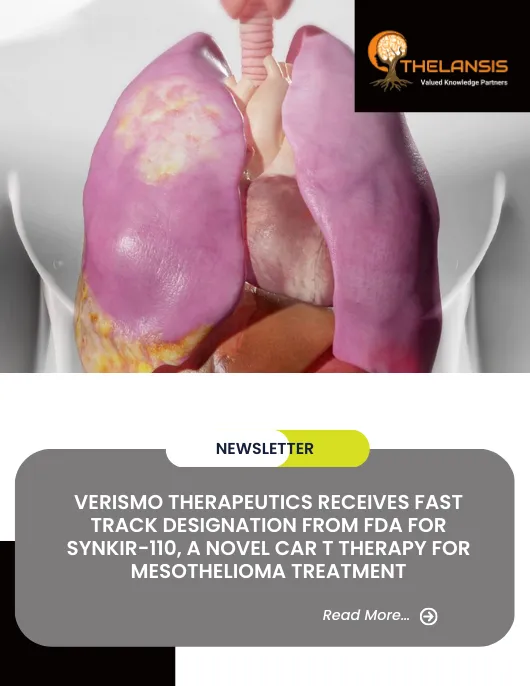Verismo Therapeutics Receives Fast Track Designation from FDA for SynKIR-110, a Novel CAR T Therapy for Mesothelioma Treatment